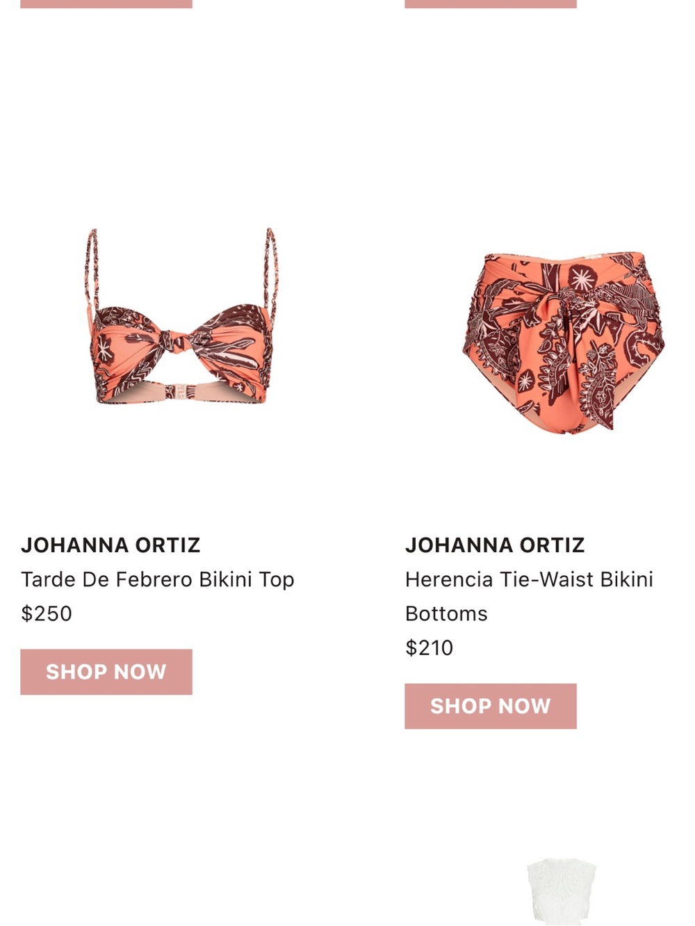 JOHANNA ORTIZ High-Waist Tie-Front Bikini Set Sz S $460 - Picture 4 of 11